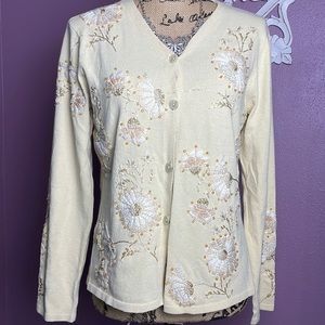 Brand New Talbots Cream Cardigan